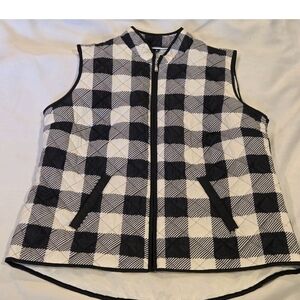 Black and White Checkered Vest